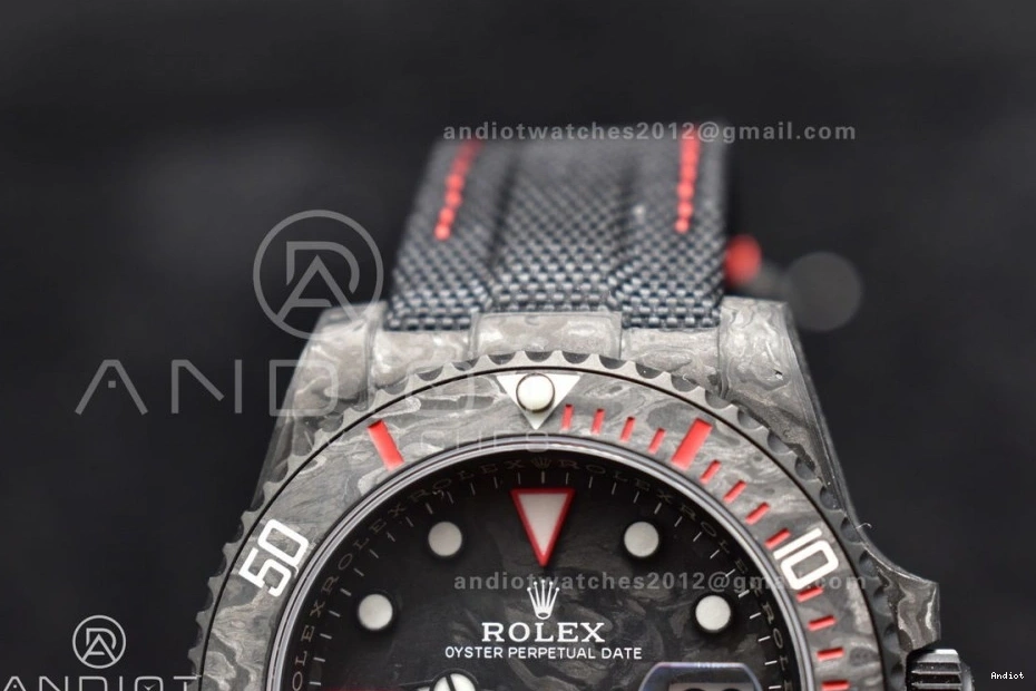 VS3135 DIW Edition Strap 1:1 Dial VSF Black Carbon Submariner Best on Nylon Red Black 0413